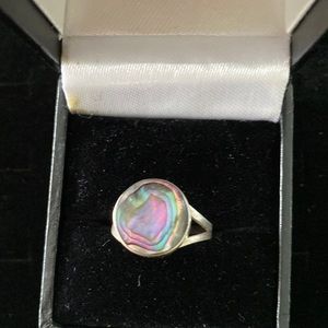 COPY - Vintage Abalone sterling silver ring size 7